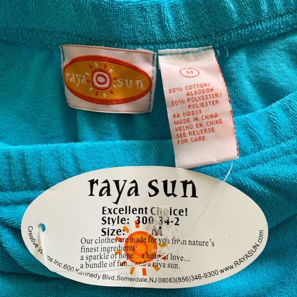 Raya Sun woman’s blue swimsuit cover up size Medium NWT - Picture 8 of 11